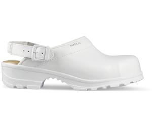 Sika Sicherheitsschuh Flex LBS offener Clog mit Fersenriemen Weiß-37