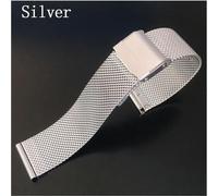 (Silber -22 mm (Breite))) Milanaise-Uhrenarmband 12 mm, 14 mm, 16 mm, 18 mm, 20 mm, 22 mm, 24 mm, universelles