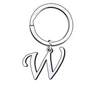 Silber Buchstabe A-Z Schlüsselanhänger für Schl für Damen Herren Frauen Männer A B C D E F G H I J K L M N O P Q R S T U V W X Y Z Edelstahl Alphabet Initial Schlüsselanhänger (23W)