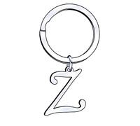 Silber Buchstabe A-Z Schlüsselanhänger für Schl für Damen Herren Frauen Männer A B C D E F G H I J K L M N O P Q R S T U V W X Y Z Edelstahl Alphabet Initial Schlüsselanhänger (26Z)