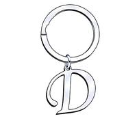 Silber Buchstabe A-Z Schlüsselanhänger für Schl für Damen Herren Frauen Männer A B C D E F G H I J K L M N O P Q R S T U V W X Y Z Edelstahl Alphabet Initial Schlüsselanhänger (4D)