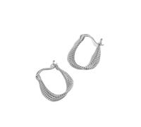 Silber Ohrringe Damen 925,Minimalistische Leicht Strukturierte Gedrehte Creolen 925Er Sterlingsilber Vintage-Silber-Mobius-Ohrringe Kreis-Ohrringe Für Damen Und Mädchen Party- Und Büro-Charm-Schmuck