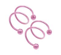 Silber Runde Ohrringe Mittelgroß Damen Ohrringe Mode Ohrringe Doppel Creolen Damen Kreative Ohrringe Geometrische Baumeln Kristall Ohrringe Damen Ohrringe Verschiedene Ohrringe (Pink, One Size)
