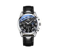 (Silber schwarz) OLEVS Quarzuhr für Männer Top-Marke Luxus Uhren Mondphase wasserdichte Herrenuhren