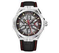 Silber und Schwarz Gio Swiss Automatic 44mm Skeleton Einheitsgröße