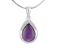 Silberanhänger mit natürlichem lila Amethyst