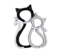 Silberanhänger Persien in Form von Katzen mit Brilliance Zirconia