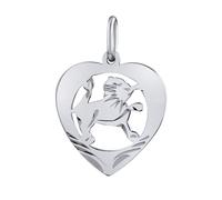 Silberanhänger Sternzeichen - Löwe - Herz
