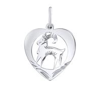 Silberanhänger Sternzeichen - Steinbock - Herz