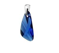 Silberanhänger Wing 23 mm Capri Blue mit Swarovski®-Crystals