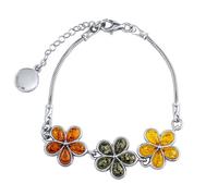 Silberarmband Calico mit echtem Bernstein