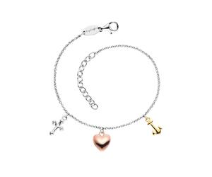 Silberarmband ENGELSRUFER "Glaube Liebe & Hoffnung Tricolor", rosa (silberfarben, gelbgoldfarben, roségoldfarben), Armbänder, Damen, 20cm, Silber 925 (Sterlingsilber), Silberarmband (20850720-0) silbe
