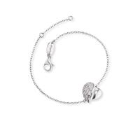 Silberarmband ENGELSRUFER "Little magic ARMBAND HERZFLÜGEL", silber (silber, 925, kristallweiß), Armbänder, Damen, 19cm, Silber 925 (Sterlingsilber), Silberarmband, mit Zirkonia (synth.) (23035864-0)
