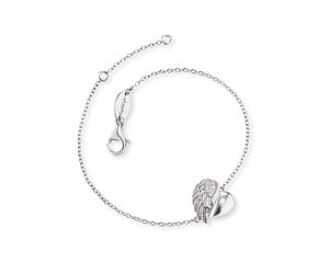 Silberarmband ENGELSRUFER "Little magic ARMBAND HERZFLÜGEL", silber (silber, 925, kristallweiß), Armbänder, Damen, 19cm, Silber 925 (Sterlingsilber), Silberarmband, mit Zirkonia (synth.) (23035864-0)