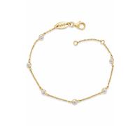 Silberarmband ENGELSRUFER "Little magic ARMBAND MOONLIGHT", silber (silber, 925, goldfarben, kristallweiß), Armbänder, Damen, 18cm, Silber 925 (Sterlingsilber), Silberarmband, mit Zirkonia (synth.) (8