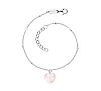 Silberarmband ENGELSRUFER "With Love - Herzensangelegenheit", bunt (silberfarben, rosa, rosa), Armbänder, Damen, 20cm, Silber 925 (Sterlingsilber), Silberarmband, mit Rosenquarz (75176704-0) silberfar