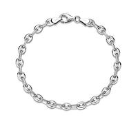 Silberarmband Kaffeebohne Breite 5mm - echt 925 Silber, Länge wählbar von 16-23cm