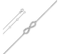 Silberarmband ONE ELEMENT "Zirkonia Infinity Armband aus 925 Silber 18 cm", silber, Armbänder, Damen, 18, Silber 925 (Sterlingsilber), Silberarmband, Ihr persönliches Symbol - liebevoll gearbeitet für