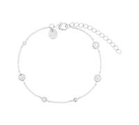 Silberarmband TOM TAILOR, silberfarben, weiß, weiß, Armbänder, Damen, 20cm, Silber 925 (Sterlingsilber), Silberarmband, mit Zirkonia (synth.) (56611229-0) silberfarben, weiß, weiß