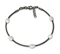 SilberDream 19-21cm Armband Fantasie silber schwarz Damen Schmuck SDA2469S
