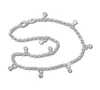 SilberDream 25,5cm Fußkette für Damen allergenfrei Bollywood Echt Silber SDF015