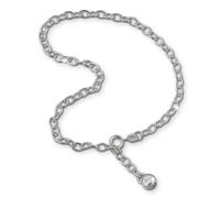 SilberDream 25cm Fußkette Damen silber glitzer Zirkonia Echt Silber SDF001