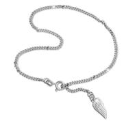 SilberDream 26cm Fußkette Damen silber allergenfrei Flügel Echt Silber SDF003