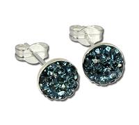 SilberDream blau Halbkugel Ohrringe Zirkonia 925 Silber Damen Ohrstecker GSO217B Silber Ohrstecker