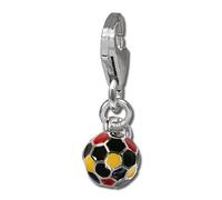 SilberDream Charm Schmuck 925 Echt Silber Anhänger mehrfarbig Fußball FC706 Silber Charmsschmuckanhänger