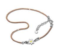 SilberDream Damen-Fußkette 27cm 925er Silber 333er rosevergoldet Blume D3SDF2224E Silber, Gold Fußschmuck für die Frau