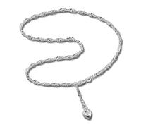 SilberDream Fußkette silber für Damen Silberschmuck Herz Zirkonia 25cm SDF005 Silber Fußkette