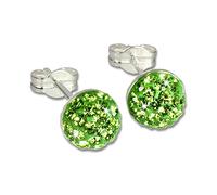 SilberDream grün Halbkugel Ohrringe Zirkonia 925 Silber Damen Ohrstecker GSO217L Silber Ohrstecker