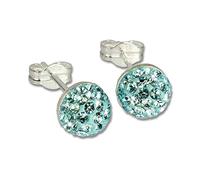 SilberDream hellblau Halbkugel Ohrringe Zirkonia 925 Silber Ohrstecker GSO217H Silber Ohrstecker