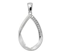 SilberDream Ketten Anhänger Damen Swing 925 Silber weiß Halsschmuck SDH4374W