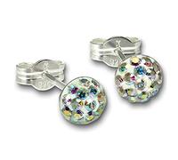 SilberDream mehrfarbig Halbkugel Ohrringe Zirkonia 925 Silber Ohrstecker GSO221Z Silber Ohrstecker