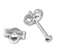 SilberDream Ohrringe 2,5mm für Damen 925 Silber Ohrstecker Halbkugel SDO5552 Silber Ohrstecker