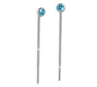 SilberDream Ohrringe 3mm Damen 925 Silber Ohrhänger Zirkonia türkis SDO5963T Silber Ohrhänger