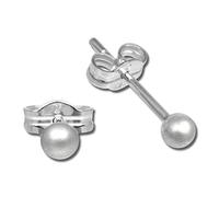 SilberDream Ohrstecker für Damen 925 Echt Silber Kugel Ohrringe 3mm SDO5543