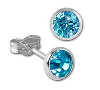 SilberDream Ohrringe 5mm Damen 925 Silber Ohrstecker Zirkonia türkis SDO5535T ein Angebot von IMPPAC