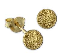 SilberDream Ohrringe 5mm Damen Silber 585 Ohrstecker Kugel vergoldet SDO9515Y Silber Ohrstecker