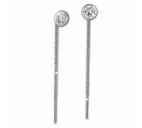SilberDream Ohrringe 5mm für Damen 925 Silber Ohrhänger Zirkonia weiß SDO5965W Silber Ohrhänger