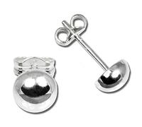 SilberDream Ohrstecker für Damen 925er Silber Halbkugel Ohrringe 6mm SDO5556