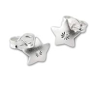 SilberDream Ohrstecker für Damen 925 Silber matt Stern Ohrringe 7mm SDO502