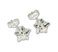 SilberDream Ohrringe 9mm Damen Silber Ohrstecker Stern Zirkonia weiß SDO513W Silber Ohrstecker