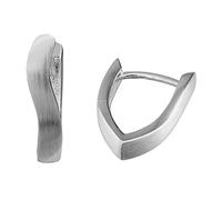 SilberDream Ohrringe Damen-Schmuck 925er Echt Silber Creolen Welle SDO352M Silber Creole