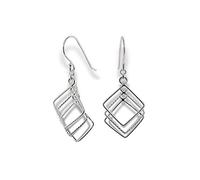 SilberDream Ohrringe Damen-Schmuck 925er Silber Ohrhänger Quadrate SDO8801 Silber Ohrhänger