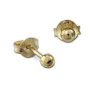 SilberDream Ohrringe Ohrstecker 3mm Silber 585 vergoldet Kugel Damen D2SDO9503Y ein schönes Geschenk zu Weihnachten, Geburtstag, Valentinstag für die Frau
