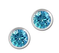 SilberDream Ohrringe Ohrstecker 5mm Echt Silber türkis Zirkonia Damen D2SDO5535T ein schönes Geschenk zu Weihnachten, Geburtstag, Valentinstag für die Frau