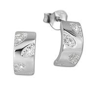 SilberDream Ohrstecker Silber Schmuck weiß Blätter Zirkonia Ohrringe D3SDO4274W Silber Ohrschmuck für die Frau