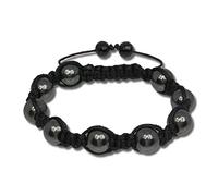 SilberDream Shamballa Armband schwarz Arm-Schmuck Damen Kugeln 18-23cm SDA919 Textil Armband